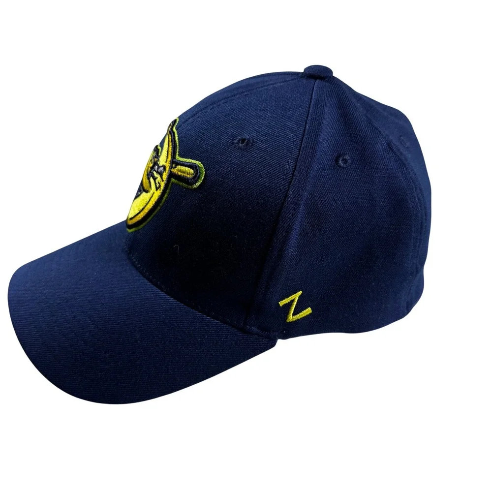 Zephyr Savannah Bananas Baseball Cap Mens Medium Navy Blue Excellent Embroidered